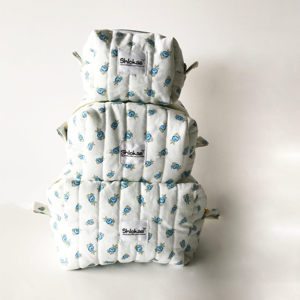 Sky Ditsy Roses Boxy Bag