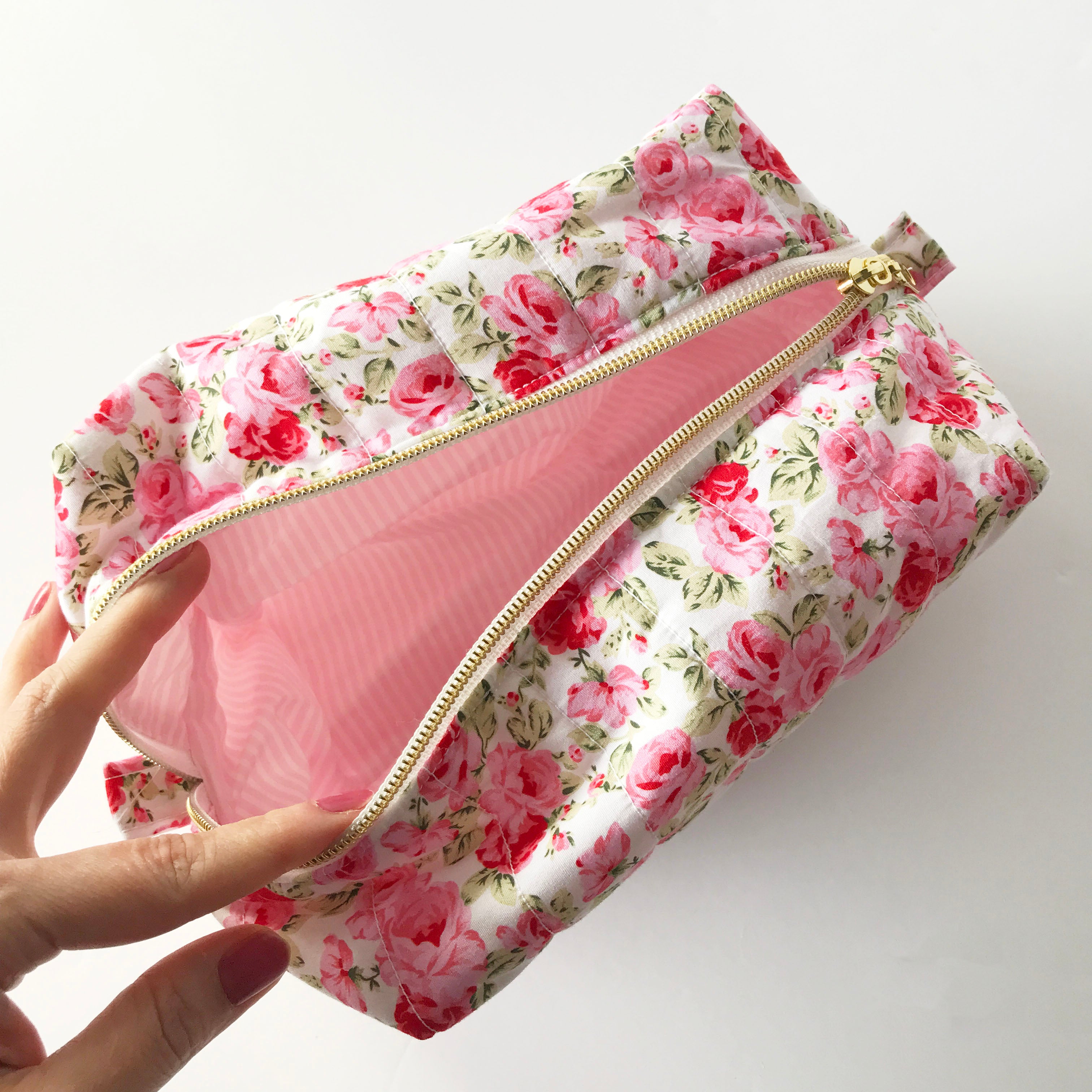 Cabbage Rose Boxy Bag