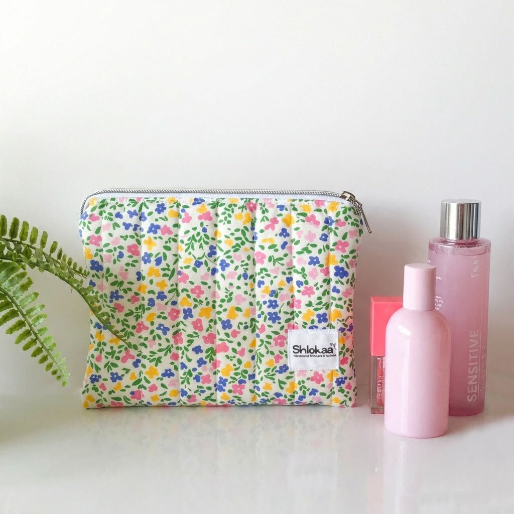 Lemony Blossom Zipper Pouch
