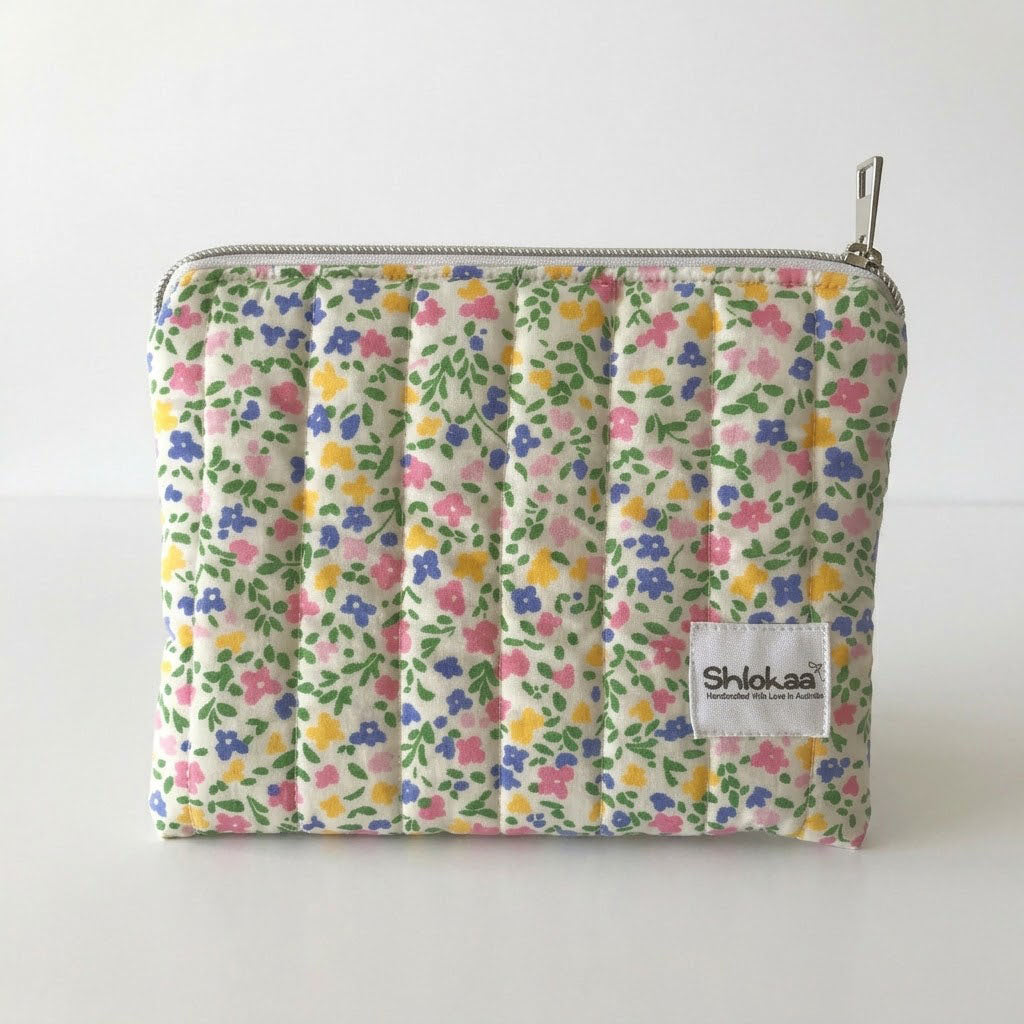 Lemony Blossom Zipper Pouch